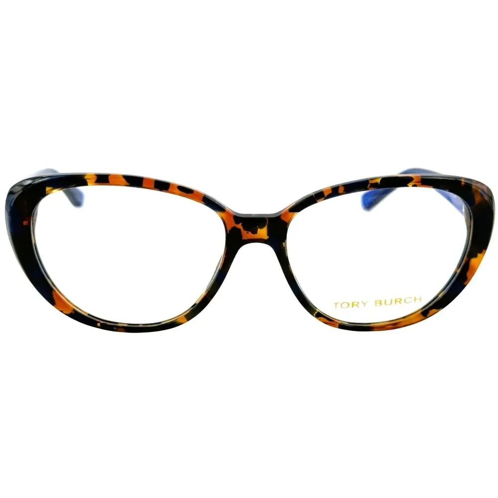 Tory Burch TY2078 Womens Plastic Eyeglass Frame 1683 Blue Flake Tort 52-15